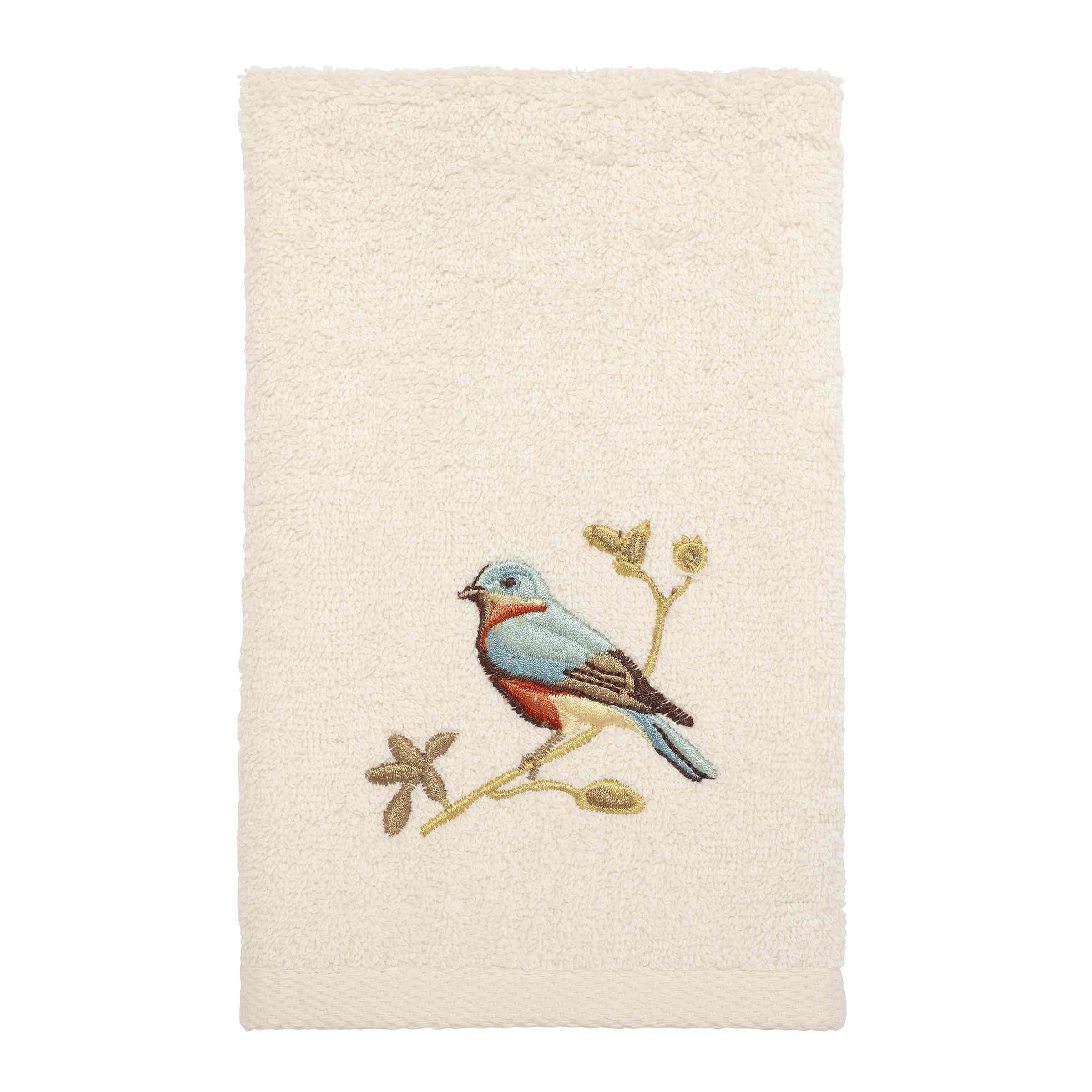 Avanti Linens - Fingertip Towel, Soft & Absorbent Cotton Towel (Premier Songbirds Collection)