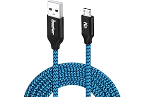 ISEEKERKIT Micro USB Charger Cable, [15 Ft] Durable Extra Long USB 2.0 Charge Cord Compatible for Android/Windows/Smartphones/Samsung/HTC/Motorola/Nokia/LG/Tablet and More(Blue)