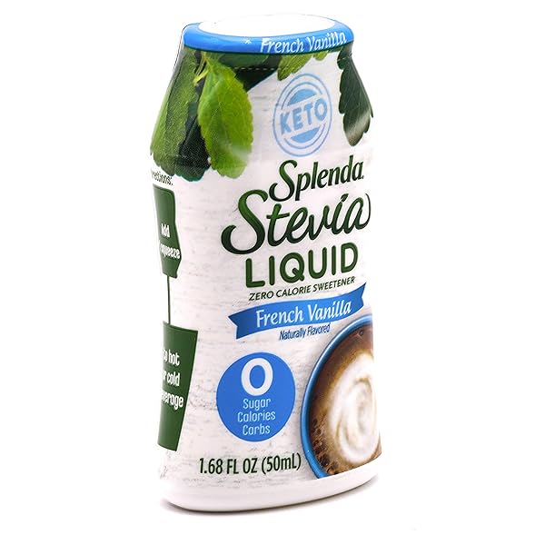 SPLENDA STEVIA LIQUID ZERO CALORIE SWEETENER DROPS, FRENCH VANILLA, 1.68 OUNCE BOTTLE (PACK OF 1)