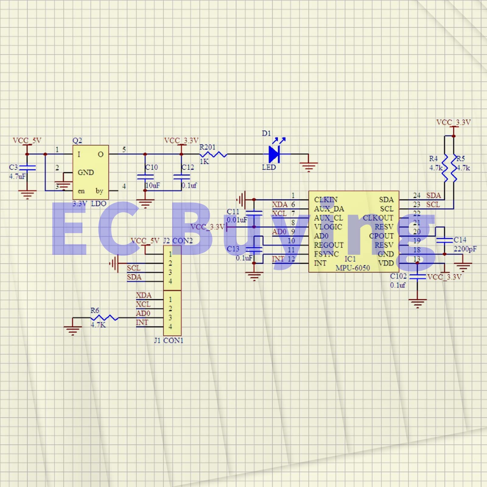 EC Buying GY-521 MPU6050 3 Axis Accelerometer