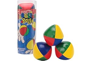 Schylling Classic Juggling Balls - Colorful Vinyl Toss-and-Catch Balls with Bead Filling - Includes 3 Balls and Instructions - Ages 5 and Up - Three Piece Set
