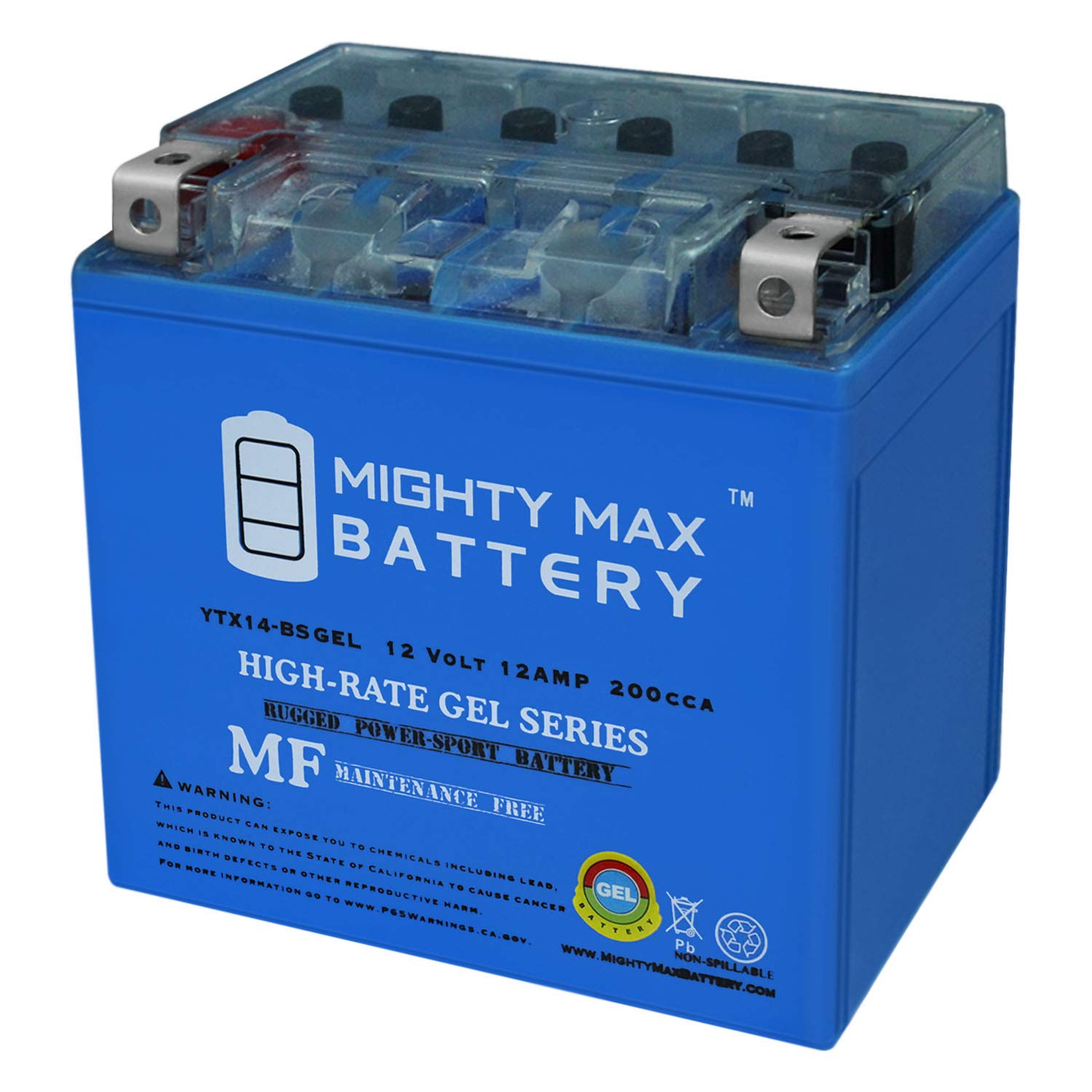 Photo 1 of Mighty Max Battery YTX14-BS Gel Battery for Honda 420 TRX420 Fourtrax Rancher 4x4 2013 Brand Product