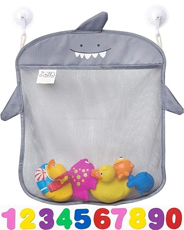 Bath Toy Organizer By Jojo Kids Keep Toys Dry Without Mold Superior Quality Tub Toy Storage Set Of 2 Large Size And Quick Dry Bathtub Toy Holder