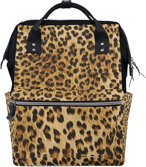 leopard print nappy bag