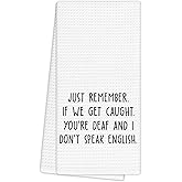 EGBTL Funny Kitchen Towels, Sarcastic Funny Gifts for Women Adult Humor Frineds Hand Towels Bathroom Decor, Humorous Friendship Gifts Dishcloths Dish Towel for Kitchen 16X24 Inches