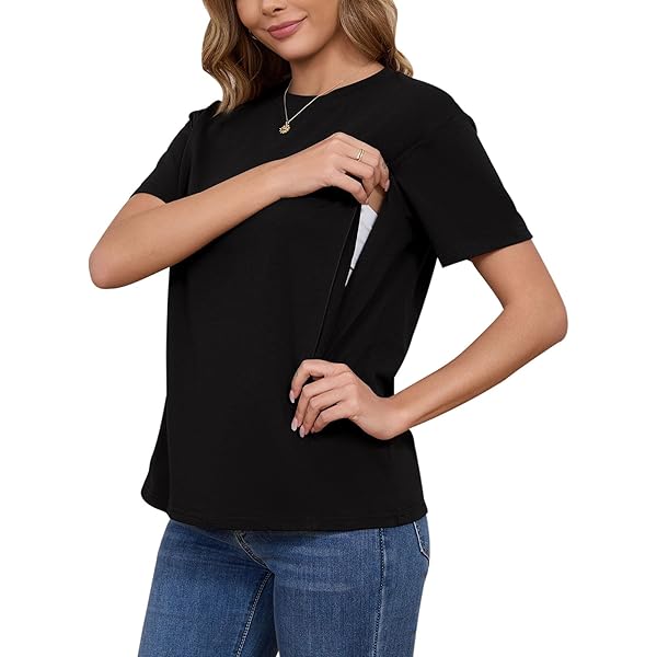 Mamaku / Breastfeeding Clothes / Davina Short Sleeve Breastfeeding