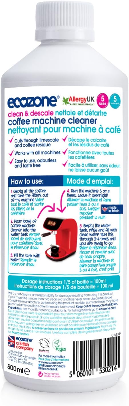 Ecozone Ltd Coffee Machine Cleaner, CAEXP, 500 ml (Pack of 1) - Image 3