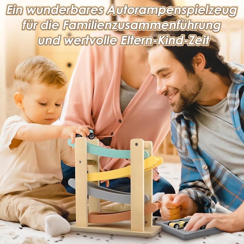 Montessori Spielzeug ab 1 Jahr Auto Spielzeug Kugelbahn Holz ab 1 2 Jahr Holzspielzeug Geschenk 1 2 Jahre Junge Mädchen
