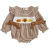 FYBITBO Baby Girl St Patricks Day Outfit Lucky Charm Smocked Bubble Romper My First St Patricks Day Onesie Newborn Clothes