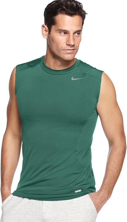 Amazon.com: Nike Dri Fit Pro Compression Sleeveless Shirt Green Mens Size Extra Large: Clothing