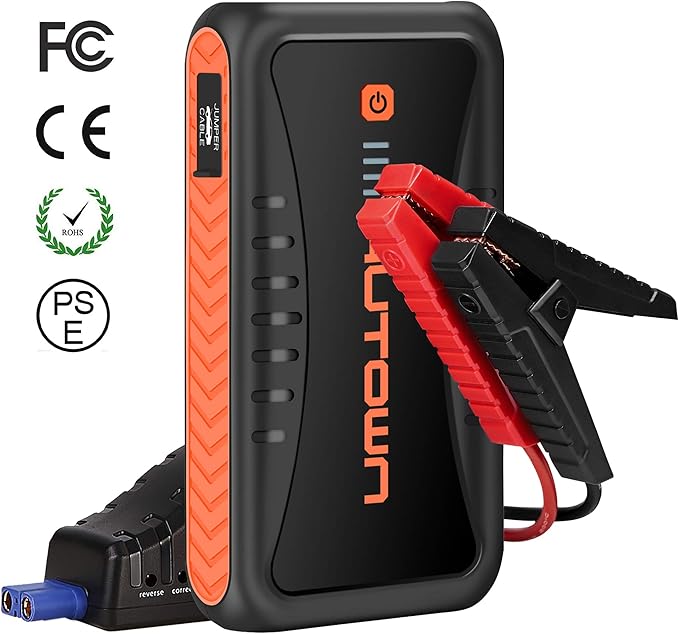 Jump Starter, AUTOWN 10000mAh Car Jump Starter with Quick Charger, Portable Battery Booster 12V