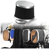 DKMOTORK Universal Motorcycle Pod Air Filter Intake (4, 52-54mm)