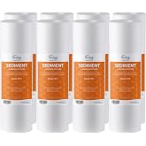 iSpring FP15X8 NSF Certified 10"x2.5" Multi-Layer PP Universal Sediment Filter Cartridges 5 Micron 8-Pack