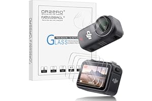 (3+3) Orzero Compatible for DJI OSMO NANO, 3 Packs Tempered Glass Display Screen Protector + 3 Packs Camera Lens Protector EP