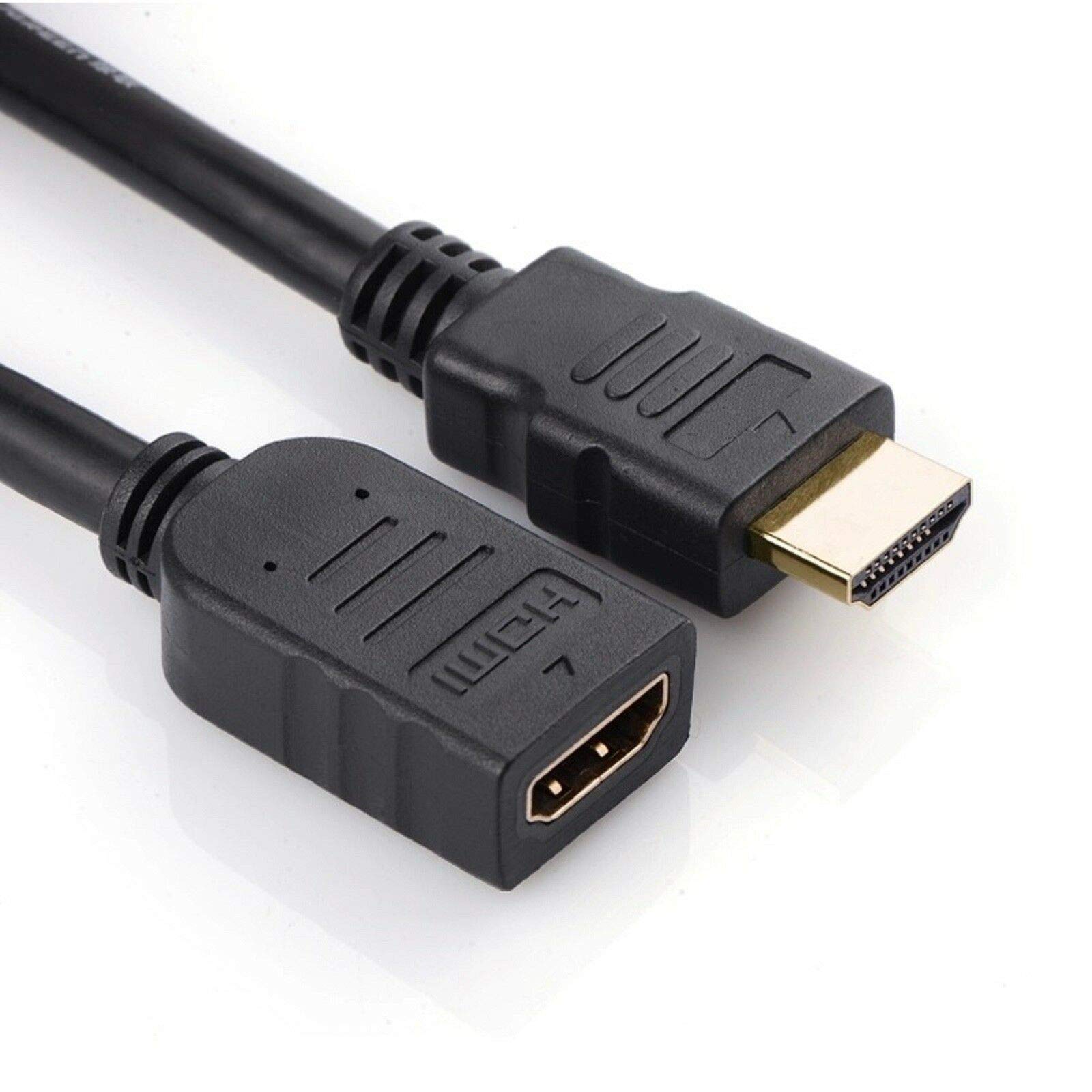 JAFSAL ONLINE Standard HDMI EXTENSION Audio Return Channel 4K Support Lead GOLD MALE Plug to Female Socket Cable TV Cables Ideal For-DVD players, Digital Television Players, 5 Meter