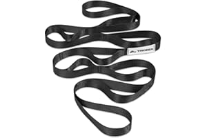 Trideer Stretching Strap Yoga Strap Physical Therapy for Home Workout, Exercise, Pilates and Gymnastics, 10 Loops Non-Elastic Stretch Bands with Aesthetic Packaging for Women & Men