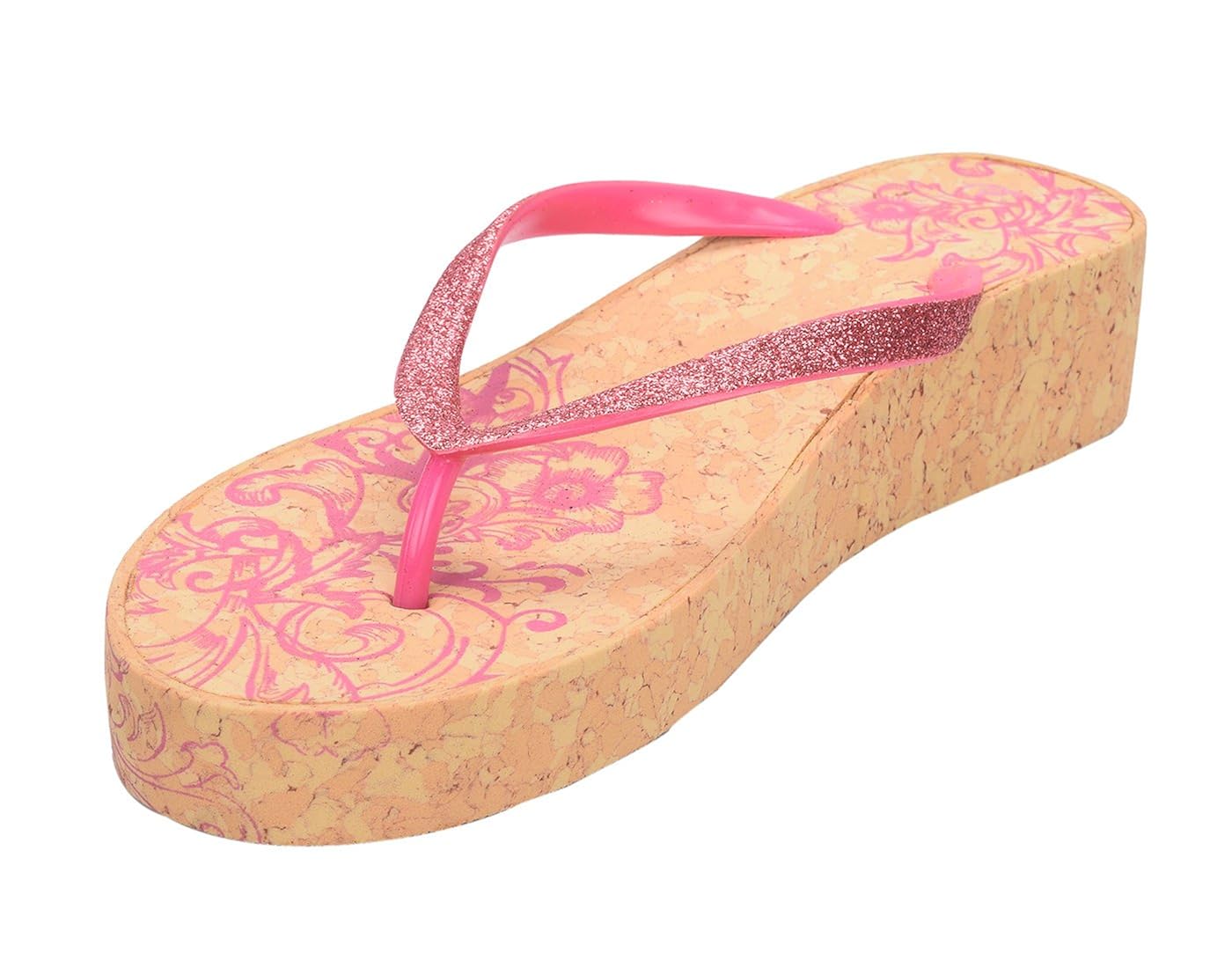 lil firestar women's & girls casual heel slippers (glitter straps)