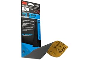 3M Wetordry Sandpaper, 600 Grit, 5 Sheets/Pack, 03020