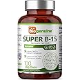 Biogenuine Super B-15 100 Vcaps - Niacin Calcium Choline Inositol DMG TMG - Supports Healthy Oxygen Energy Levels
