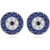 VIJASHOP Evil Eye Earrings 925 Sterling Silver Blue Crystal Stud Earrings Jewelry Gifts for Women Mom Mother