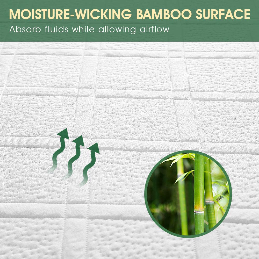viewstar Bamboo Waterproof Mattress Protector, King Size Mattress Protector Cooling Extra Deep