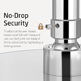 KES 8-Inch Rainfall Shower Head Fixed Round Chrome Swivel Ball Adjustable view 9