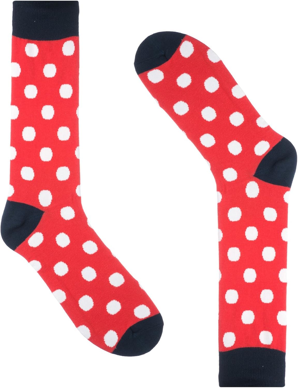 Polka Dot Socks for Men Dress Sock Fun Colorful Premium Cotton
