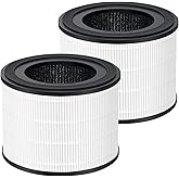 Luripid AP-S0610L Filter Replacement, Compatible with AP-S0610L Air Purifier, 3-Stage Filtration System, 3-in-1 H13 Filter and Activated Carbon Filter, 2 Pack