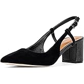 Donald Pliner Women’s Shanie Slingback Pump Heel, 2" Block Heel Shoes for Comfort, Women’s Heels with Padded Insole