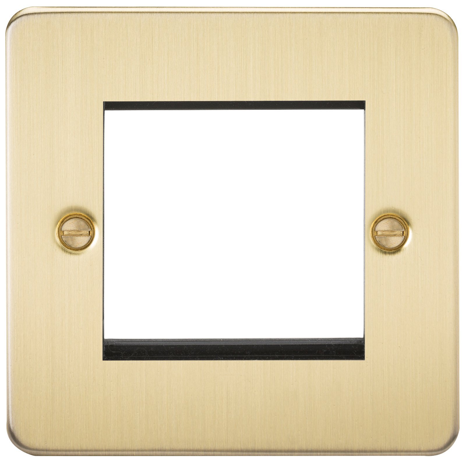 Flat Plate 2G modular faceplate - brushed brass