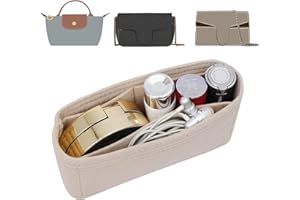 OAikor Felt Extra Mini Purse Organizer Insert Compatible with Super Mini GG Marmont Matelasse Shoulder Bag and More Bags, Handbags Organizer for Women Bag(Beige,Super mini)
