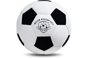 CHAMPHOX Indoor Soccer Balls Size 4, Soft Safe Silent Soccer Ball for Inside House Kids Aged 8-12 Youth Fun Soccer Gifts for Girls Boys Birthday Christmas