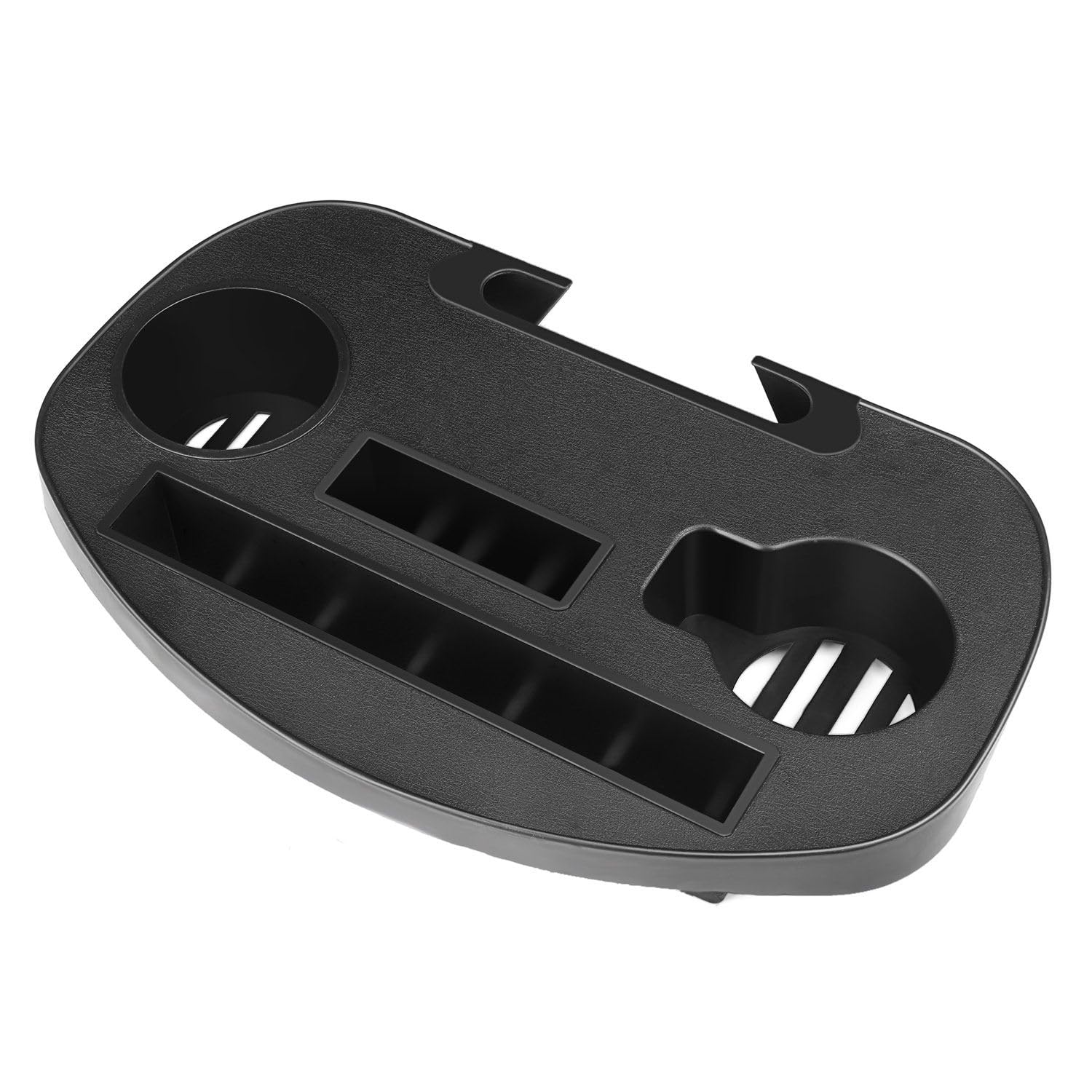 Flexzion Zero Gravity Chair Cup Holder Tray, Universal Clip-On Side Table for Camping Chair, Cup Holder with Phone Slot and Snack Tray for Lawn Seat, Large