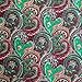 Paisley Green Print Fabric Cotton Polyester Broadcloth by The Yard 60