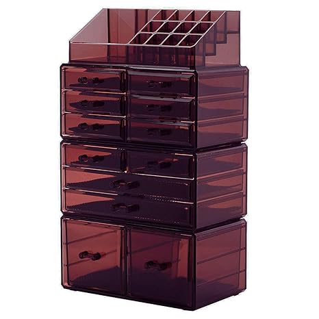 Amazon Com Teekland Makeup Organizer Acrylic Cosmetic Storage