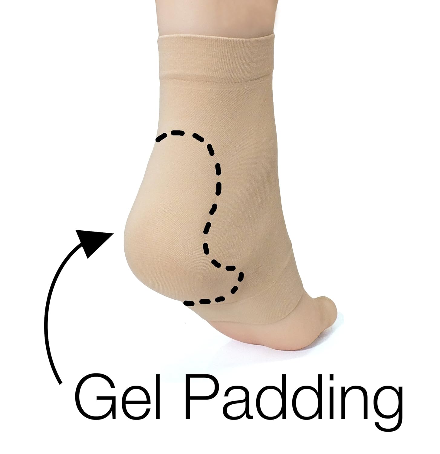 ZenToes Achilles Tendon Heel Protector Compression Padded Sleeve Socks for Bursitis, Tendonitis, Tenderness - 1 Pair: Industrial & Scientific