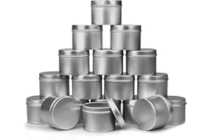 DINGPAI Candle Tin 18 Piece, 4 oz, Candle Containers for DIY Candle Making