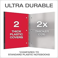 Oxford Spiral Notebook 3 Pack, 3 Subject, College