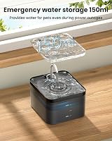 PawPoll Cat Water Fountain 2.2L Ultra Silent Filtered Drinking Fountain Black view 7
