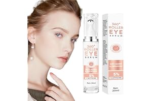 Caffeine Eye Cream, 5% Anti Aging Eye Cream for Dark Circles with Vitamin E & Green Tea, Moisturizing & Brightening, Reduces 