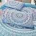 Meeting Story Mandala Bohemian Design 3Pcs Duvet Cover Set (Queen, Blue)