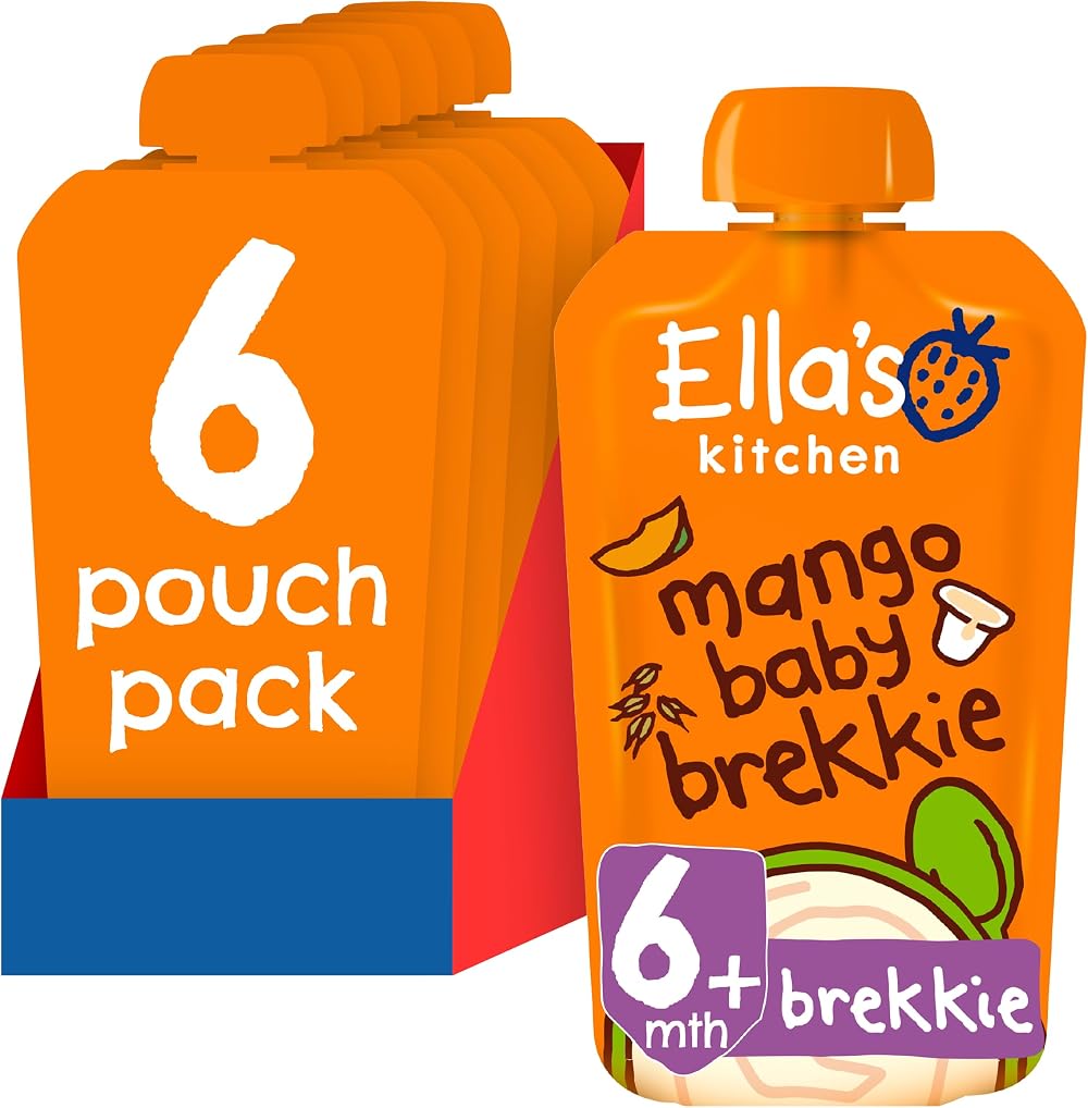 Ella's Kitchen Organic Baby Brekkie Mango 100 g Pack of 6