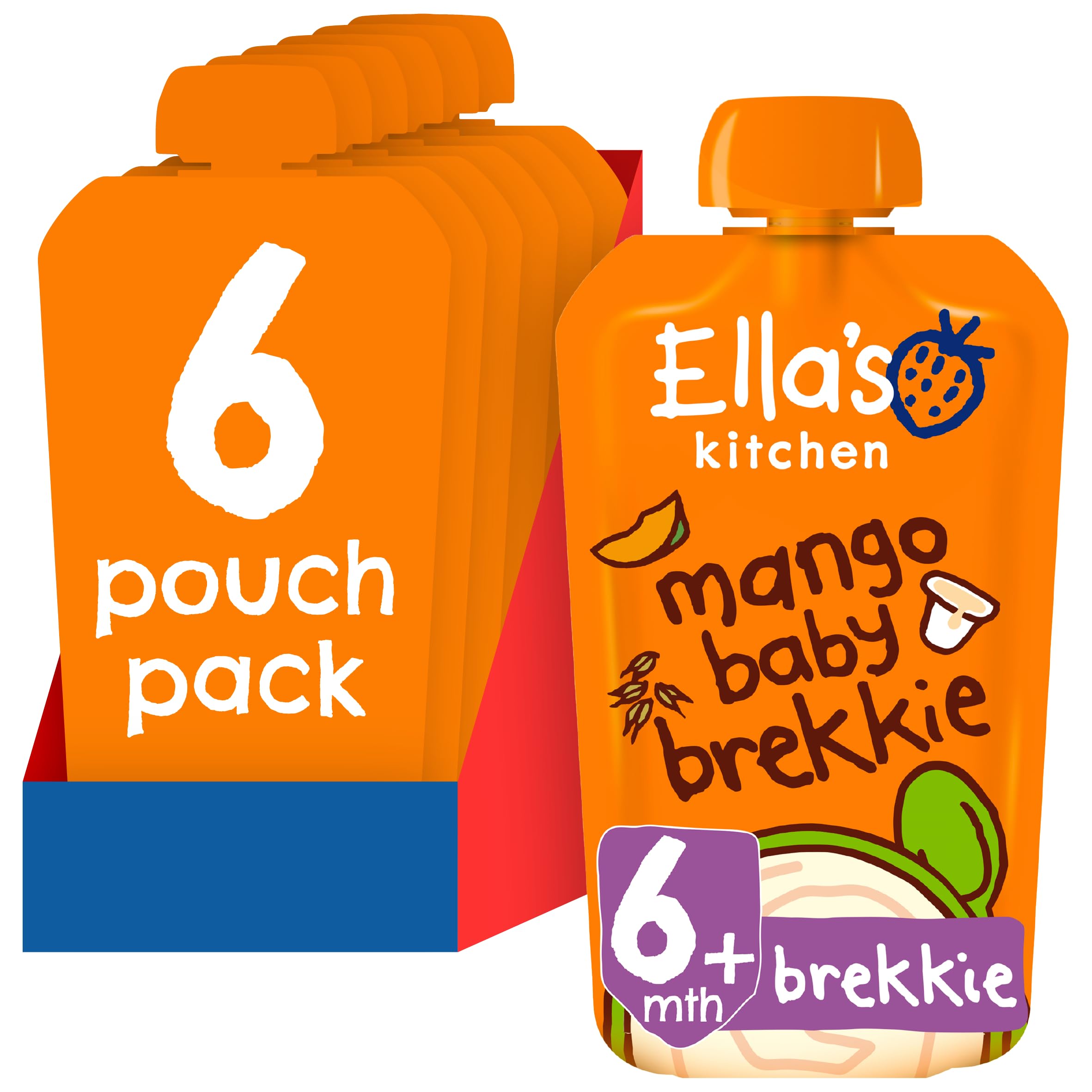Ella's Kitchen Organic Baby Brekkie Mango 100 g (Pack of 6)