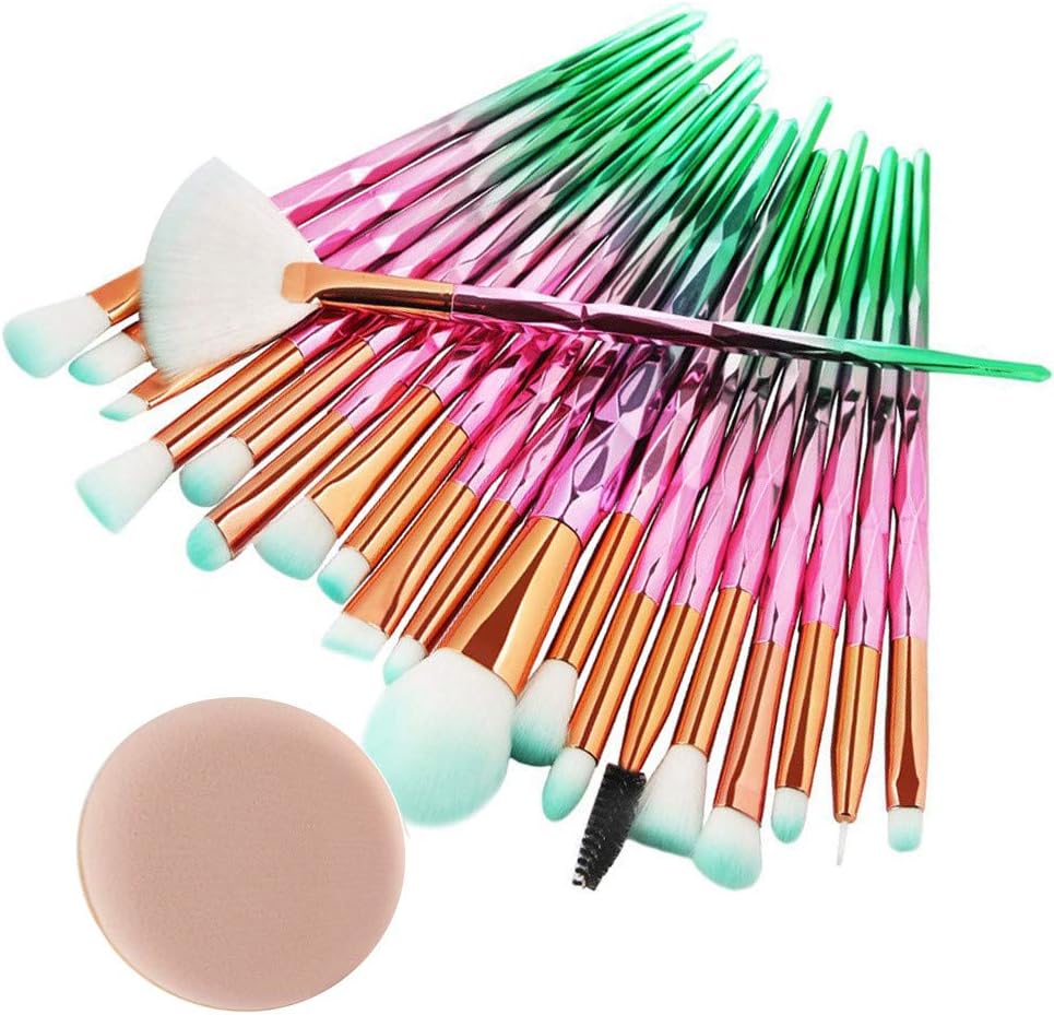 99L'amour Diamond Make-Up Brush, Professional Make-Up Brush Set Make-Up Brush Set 20 Pieces + 1 Beautiful Gift