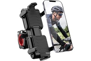 ROCKBROS Bike Phone Holder- Adjustable Motorcycle Phone Mount Handlebar Clip for Bicycle Scooter, Cell Phone Clamp for 4.1" -
