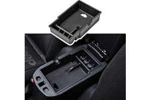 EDBETOS Center Console Organizer Tray Compatible with Jeep Renegade Accessories 2015-2019 2020 2021 2022 2023 Armrest Glove Box Secondary Storage (Black Line)