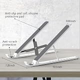 Tonmom Laptop Stand Adjustable Ventilated Riser ABS Silicone White 10-15.6 inch view 5