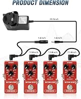 STRICH SPA-10 Guitar Pedal Power Supply 9V 1000mA 4-Way Daisy Chain view 8