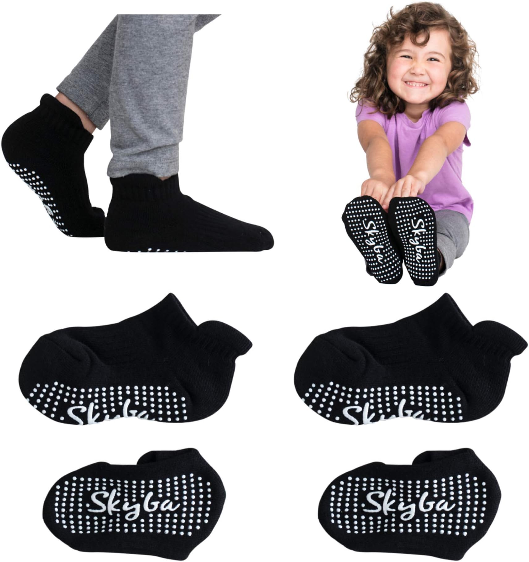 Toddler Socks with Grips - Socks for Kids Girls Boys Toddlers