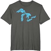 Great Lakes Michigan Detroit Michigan Great Lakes T-Shirt